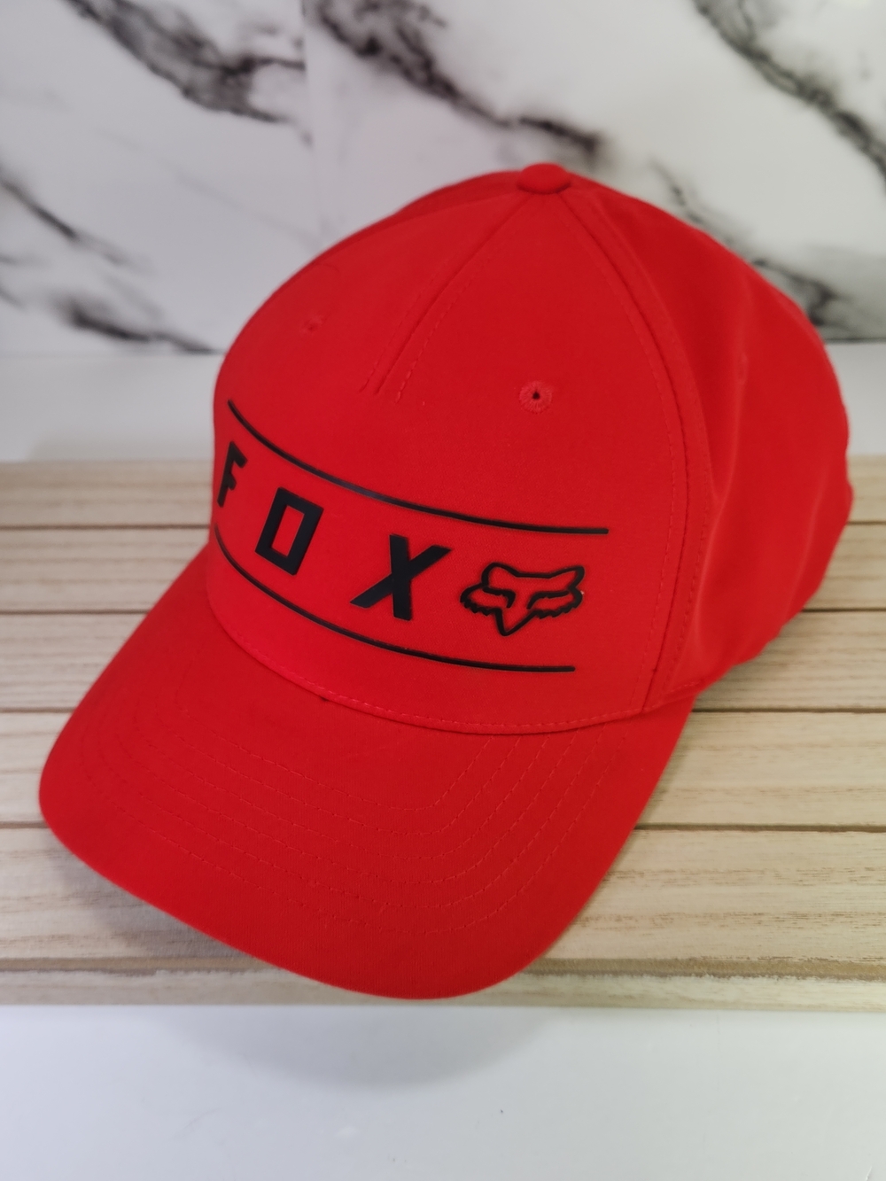 FOX Red Logo Baseball Cap. Fitted. Flex Fit - Picture 2 of 9